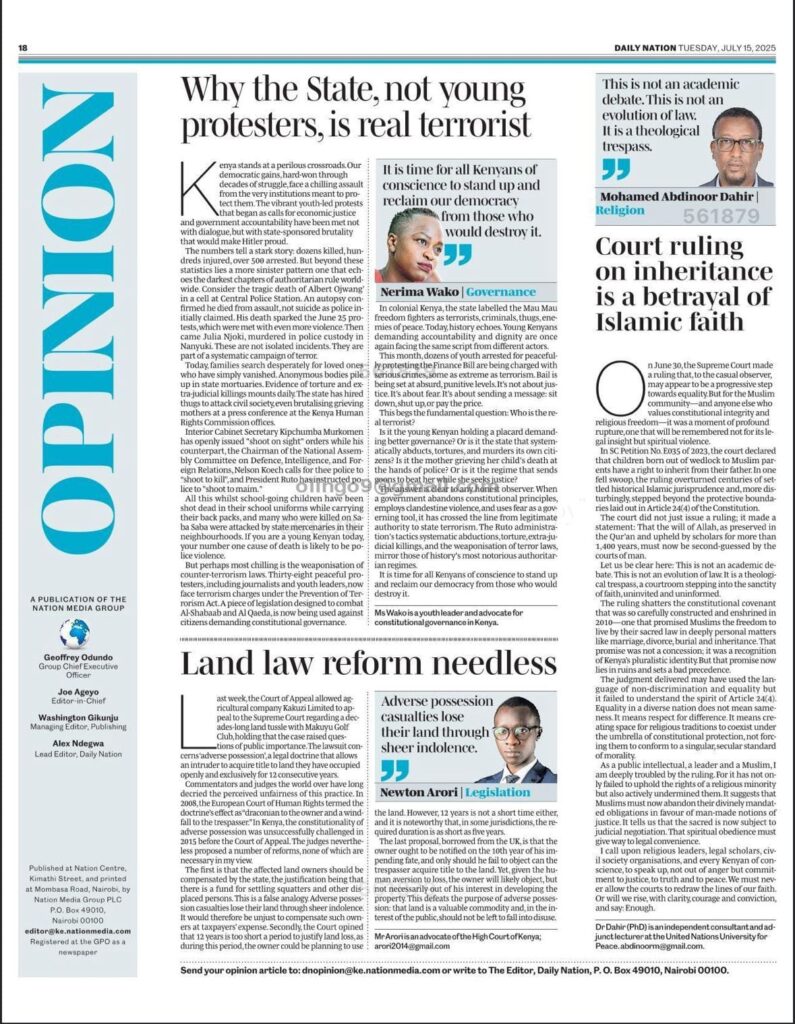 Court ruling on inheritance is a betrayal of Islamic faith